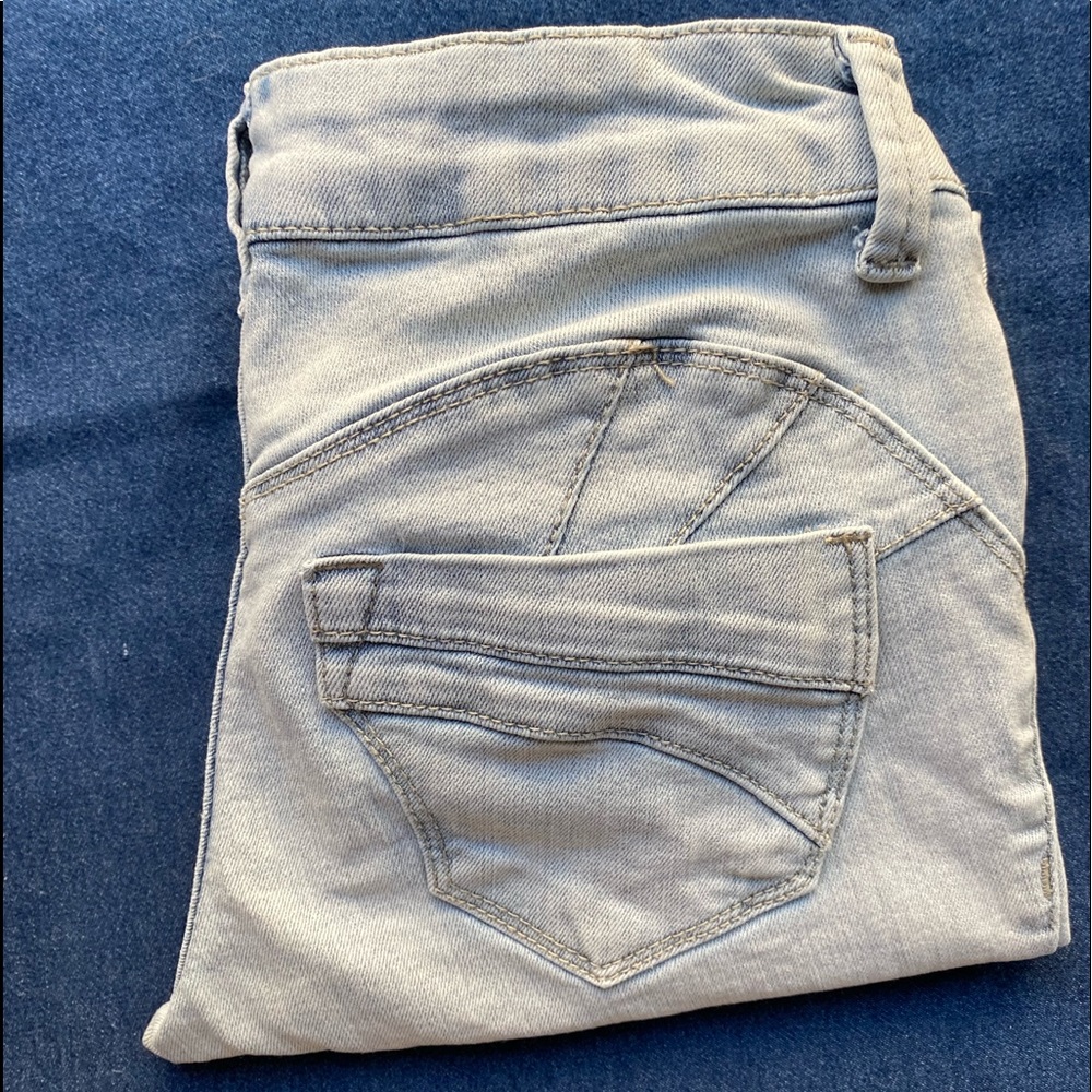 Blue Asphalt Light Blue Faded Skinny Jeans.